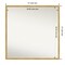 Amanti Art Non-Beveled Wood Wall Mirror, Svelte Clay Grey Frame